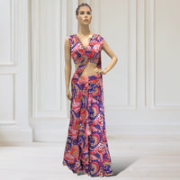 Drape + Attach Scarf + Choli