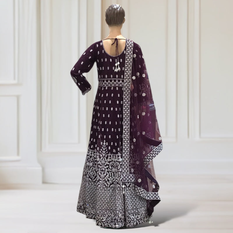 Anarkali Gown + Scarf