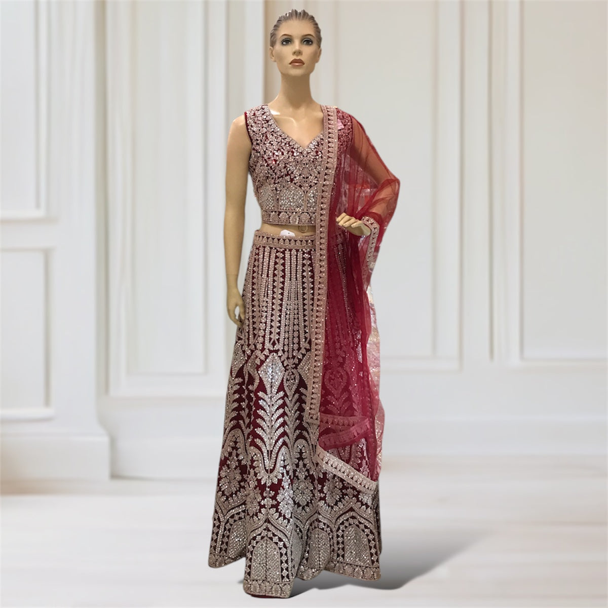 Lehenga + Choli  + Scarf
