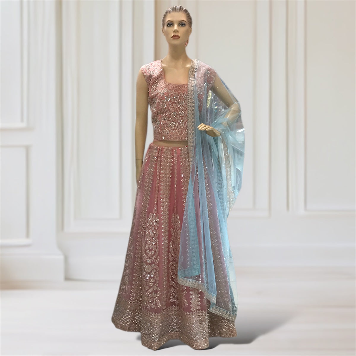 Lehenga + Choli + Scarf