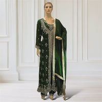 Gown + Kurta + Trouser + Scarf