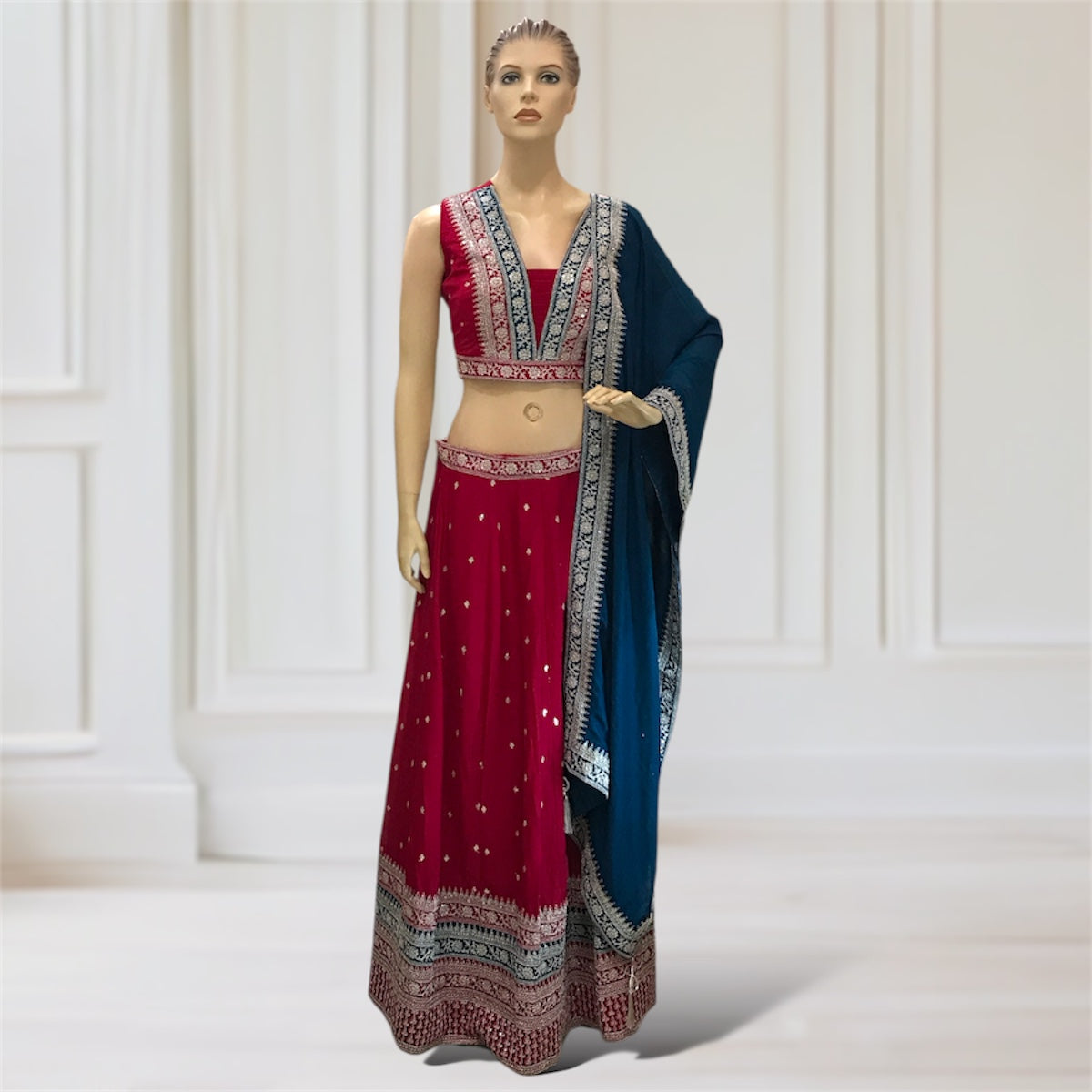 Lehenga + Choli + Scarf