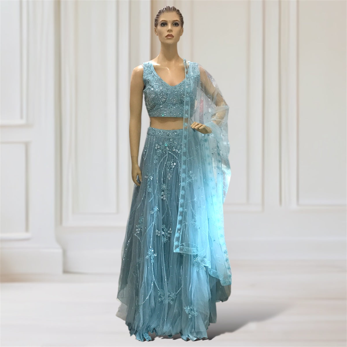 Lehenga + Choli + Scarf