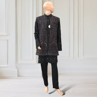 Kurta + Trouser + Vest (Hand Emb)