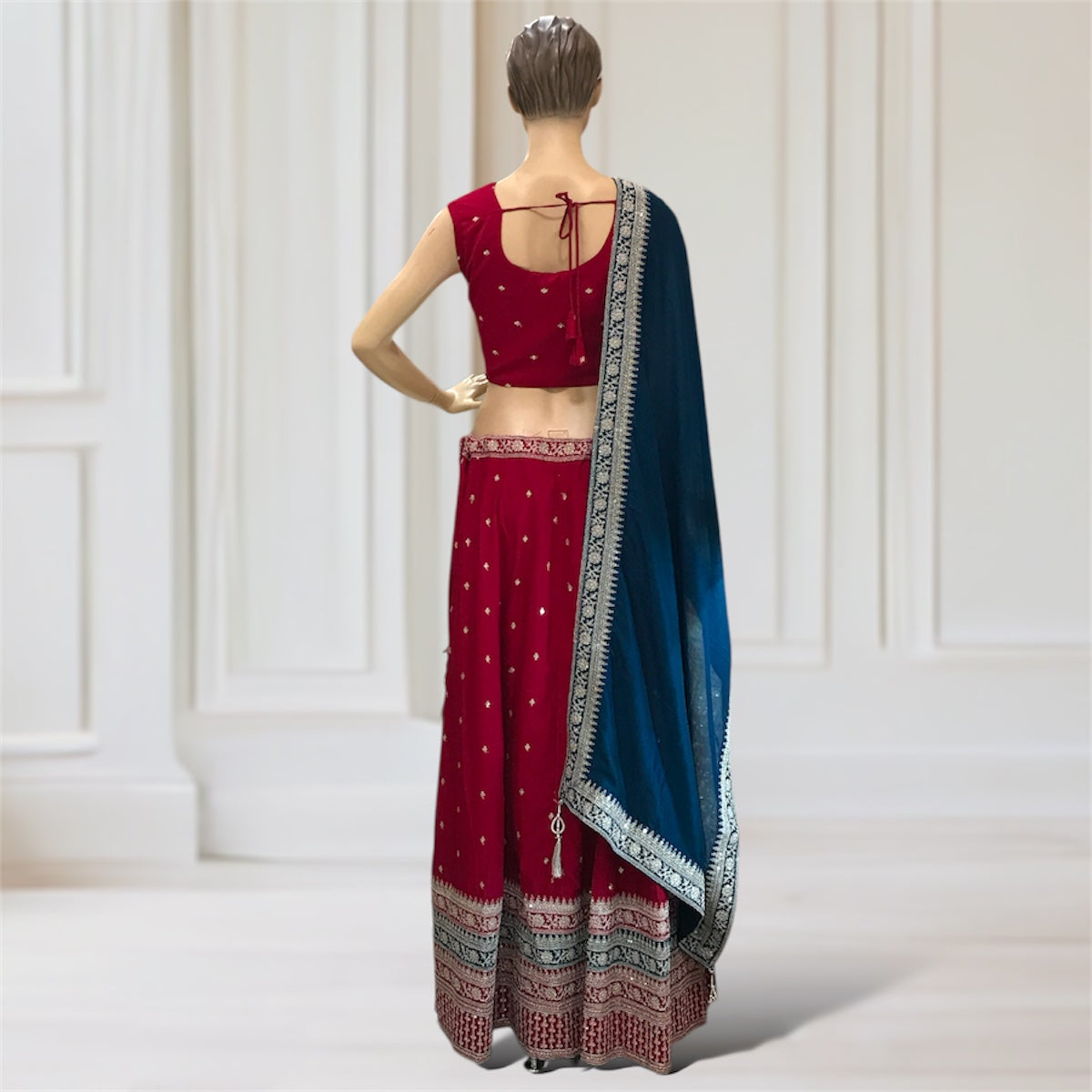 Lehenga + Choli + Scarf