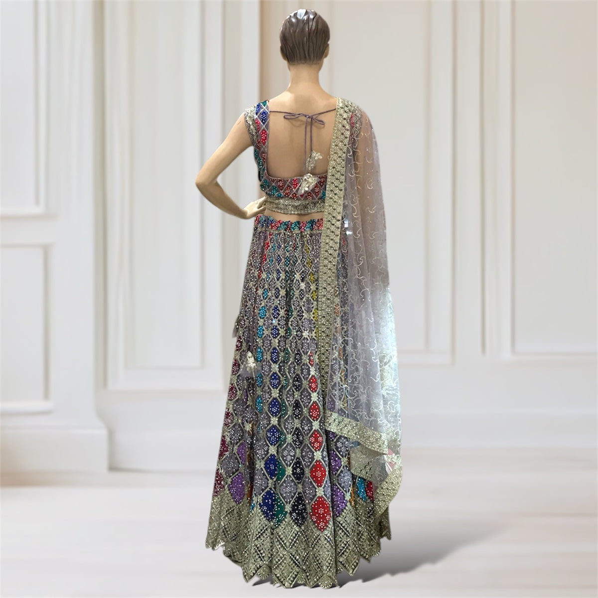 Lehenga + Choli + Scarf
