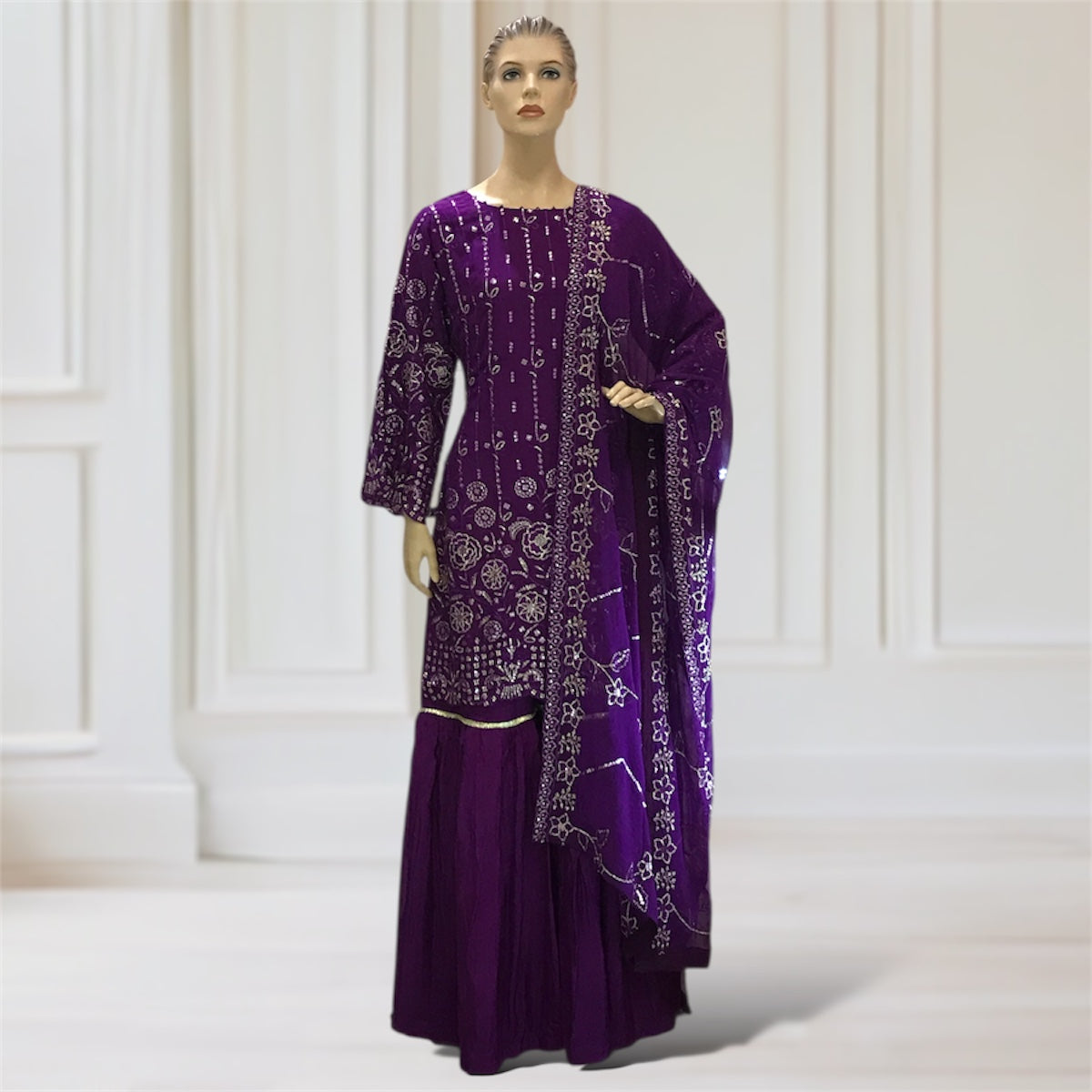 Kurta + Garara + Scarf