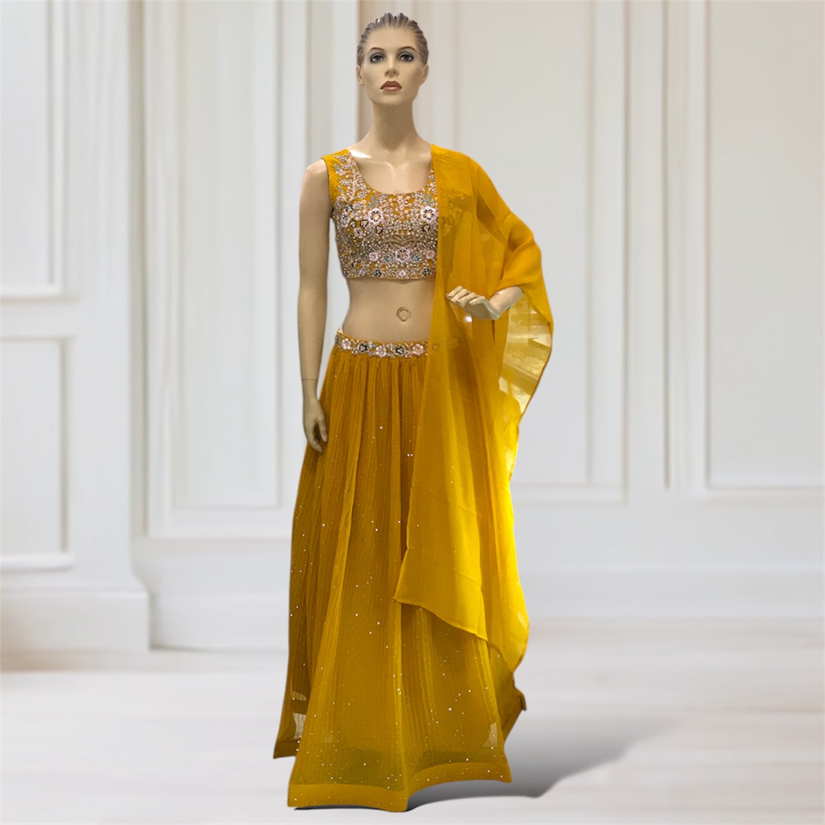 Lehenga + Choli + Scarf