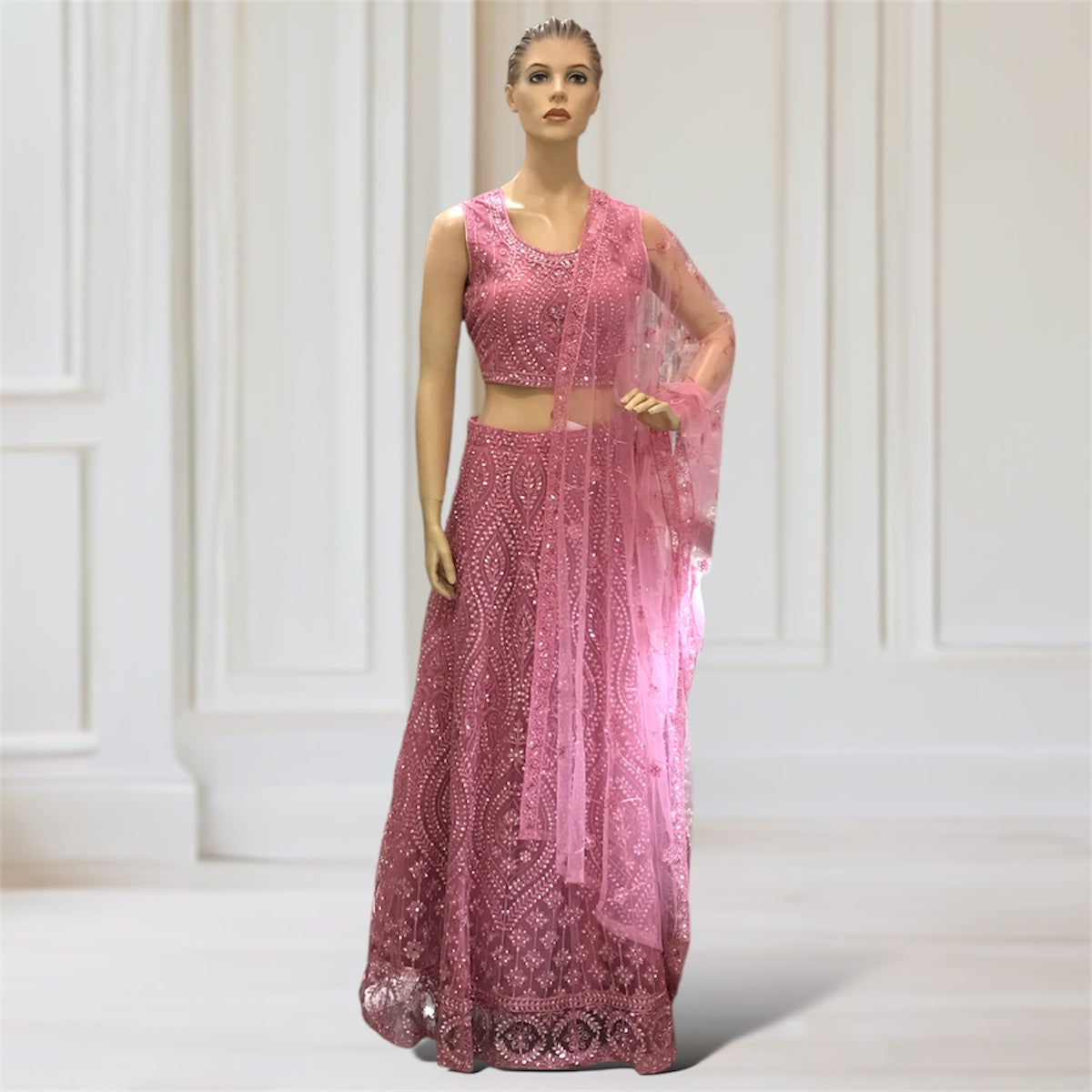Lehenga + Choli + Scarf