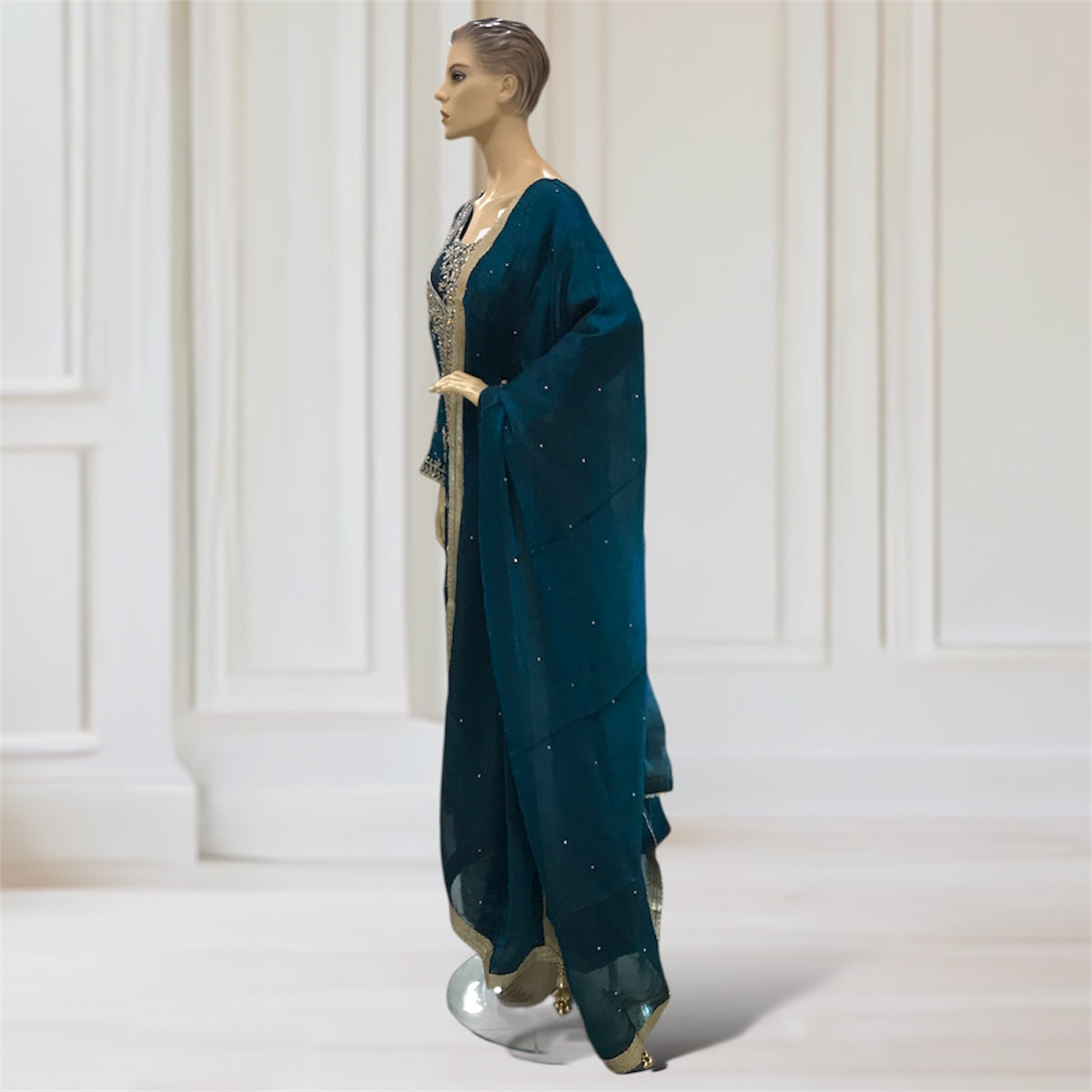 Gown + Kurta + Trouser + Scarf