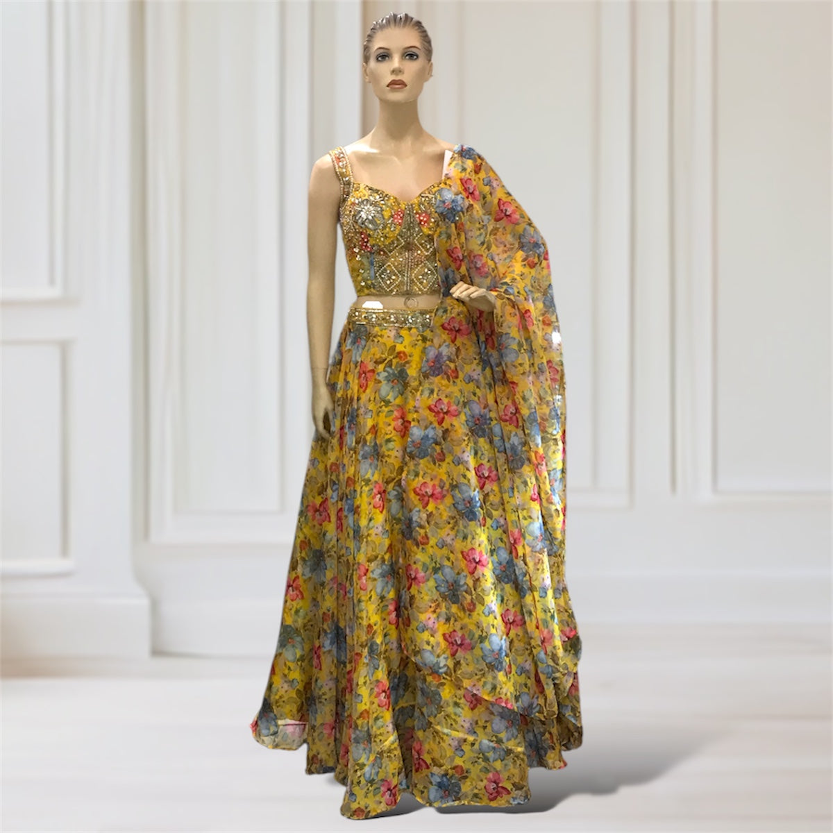 Lehenga + Choli + Scarf