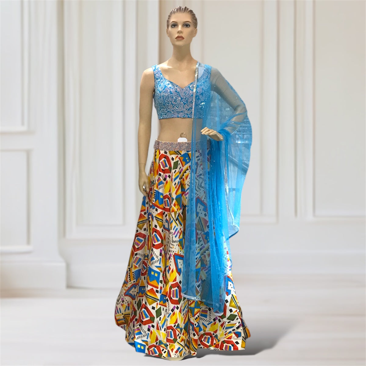 Lehenga + Choli + Scarf