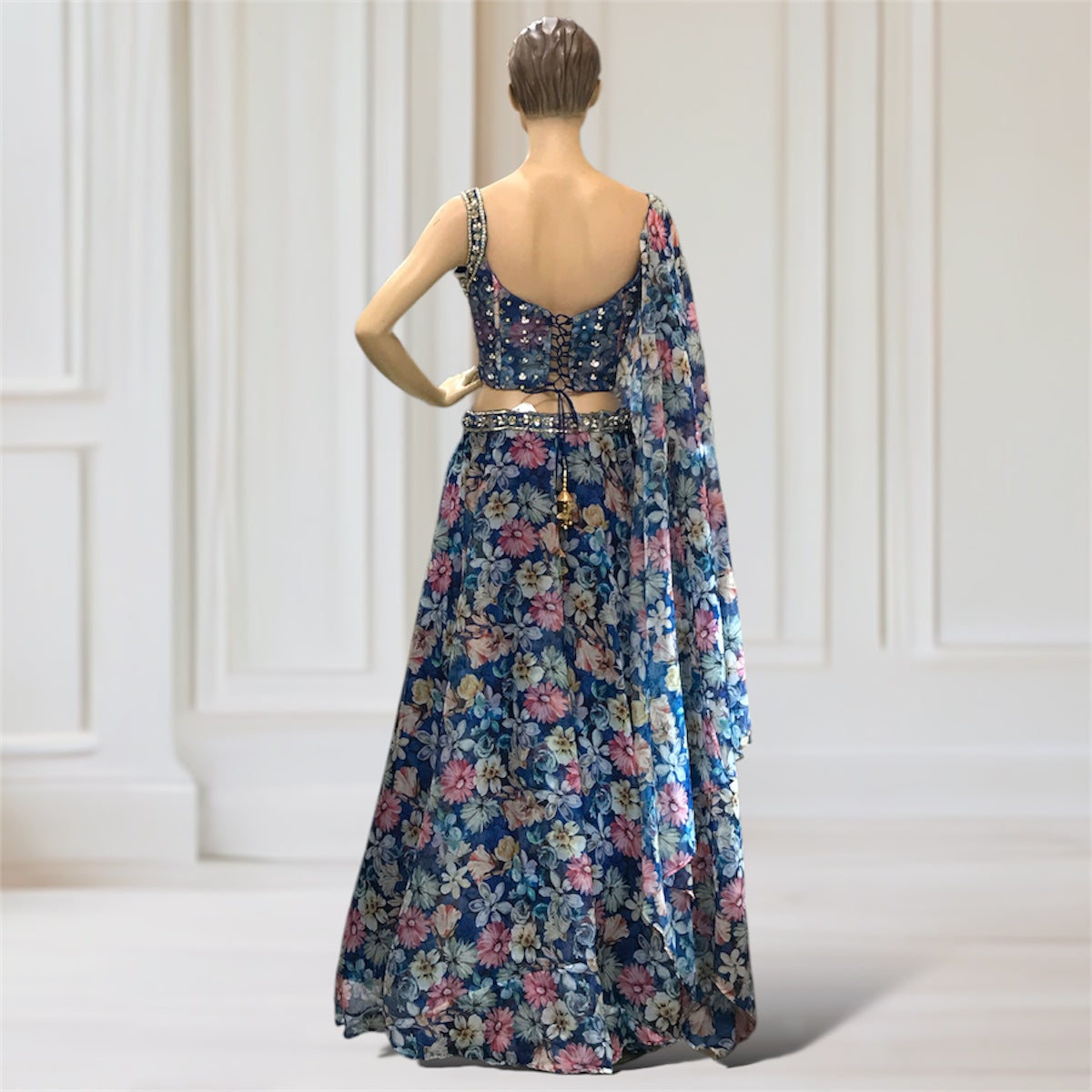 Lehenga + Choli + Scarf