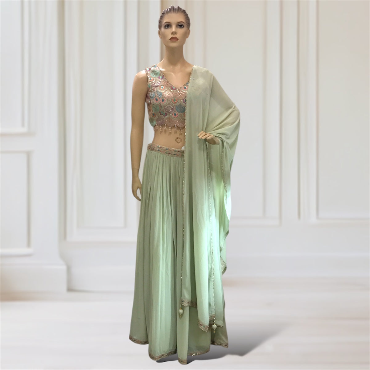 Lehenga + Choli + Scarf
