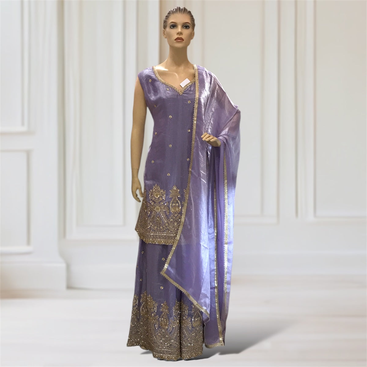Kurta + Palazzo + Scarf
