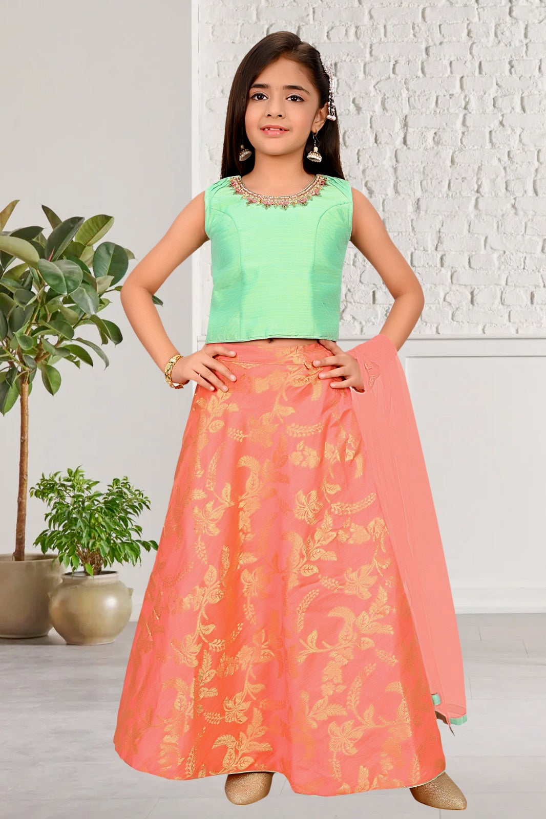 Lehenga + Choli + Scarf