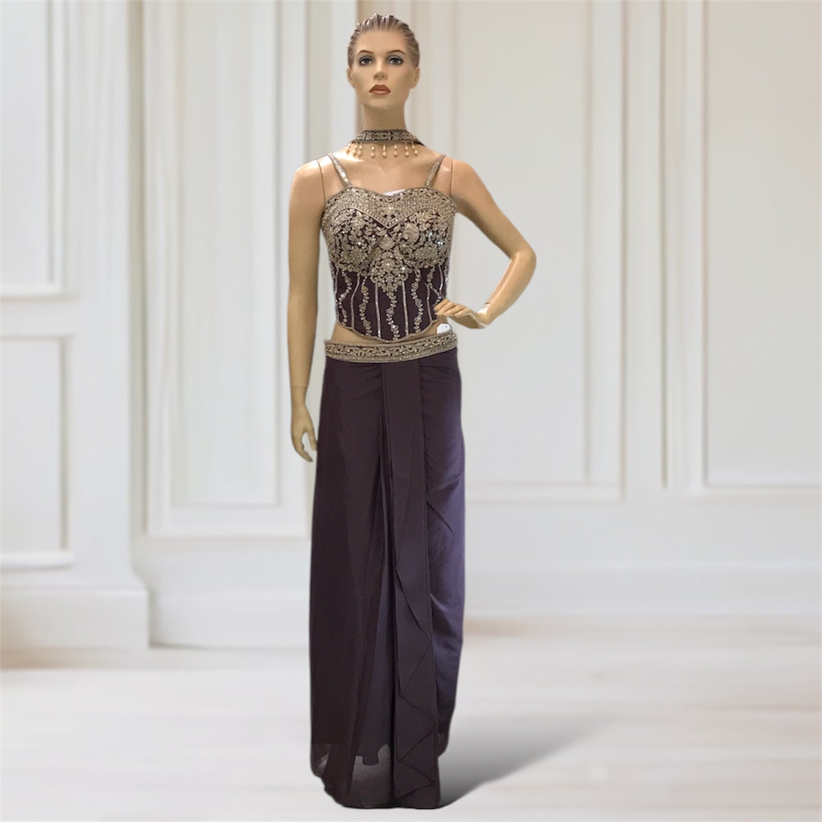 Corset + Drape skirt + Scarf