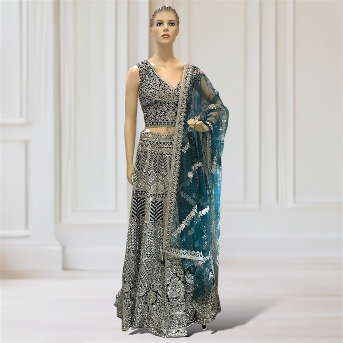 Lehenga + Choli + Scarf