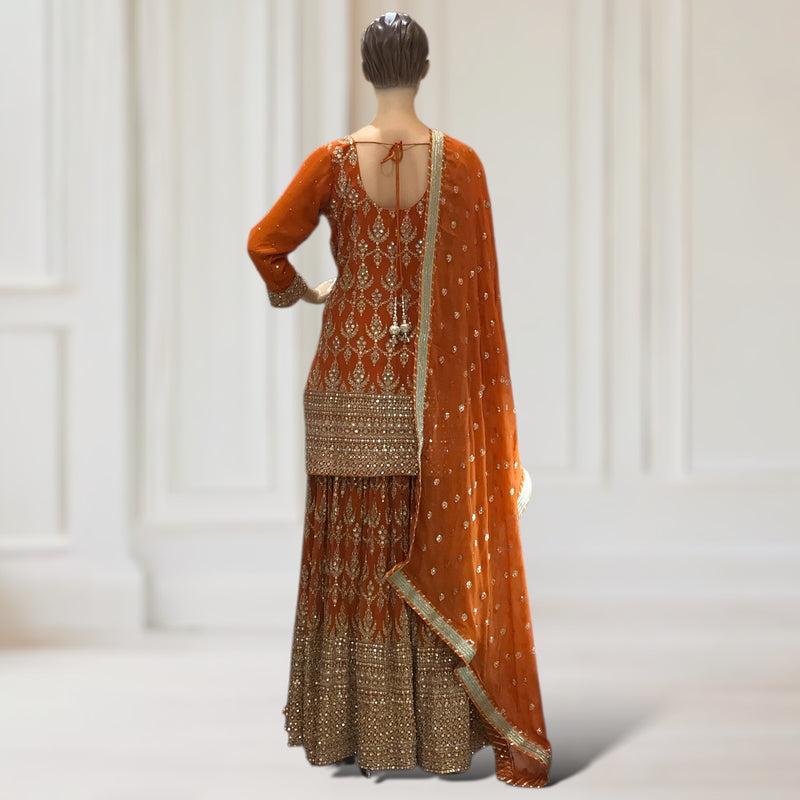 Kurta + Lehenga + Scarf