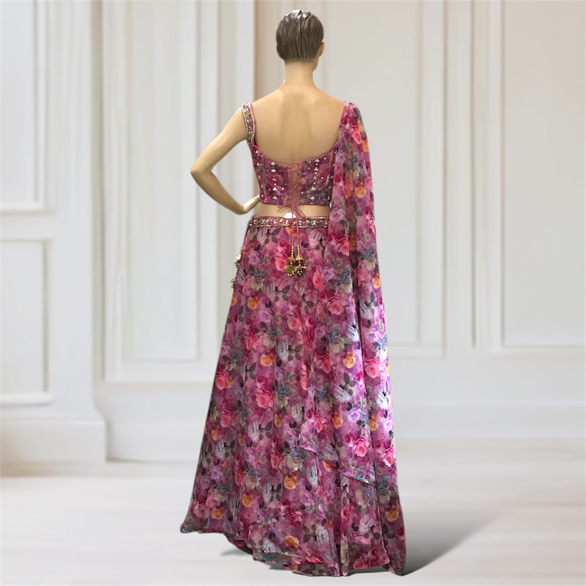 Lehenga + Choli + Scarf