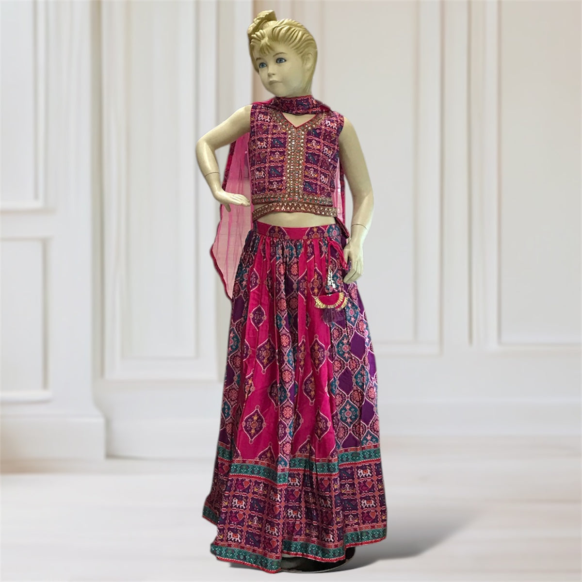Lehenga + Choli + Scarf