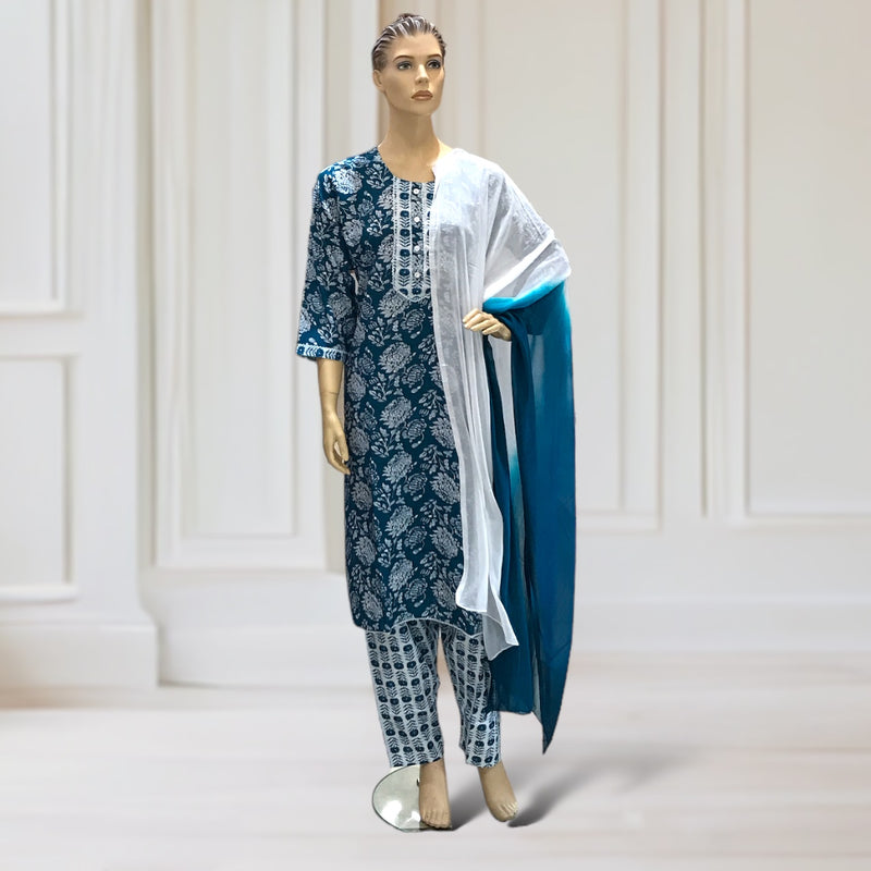 Kurta + Trouser + Scarf
