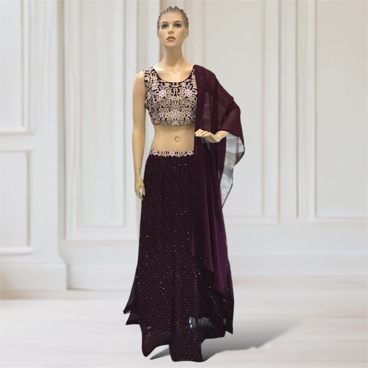 Lehenga + Choli + Scarf