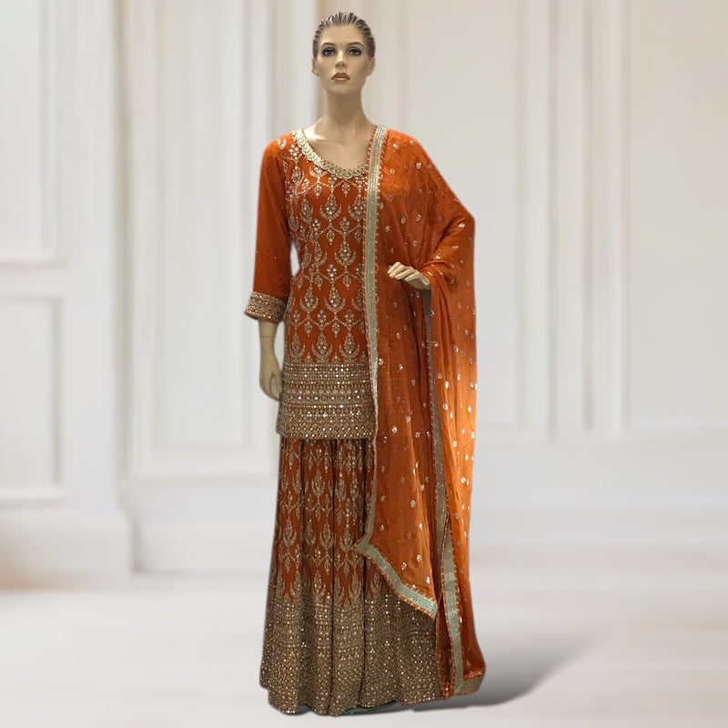 Kurta + Lehenga + Scarf