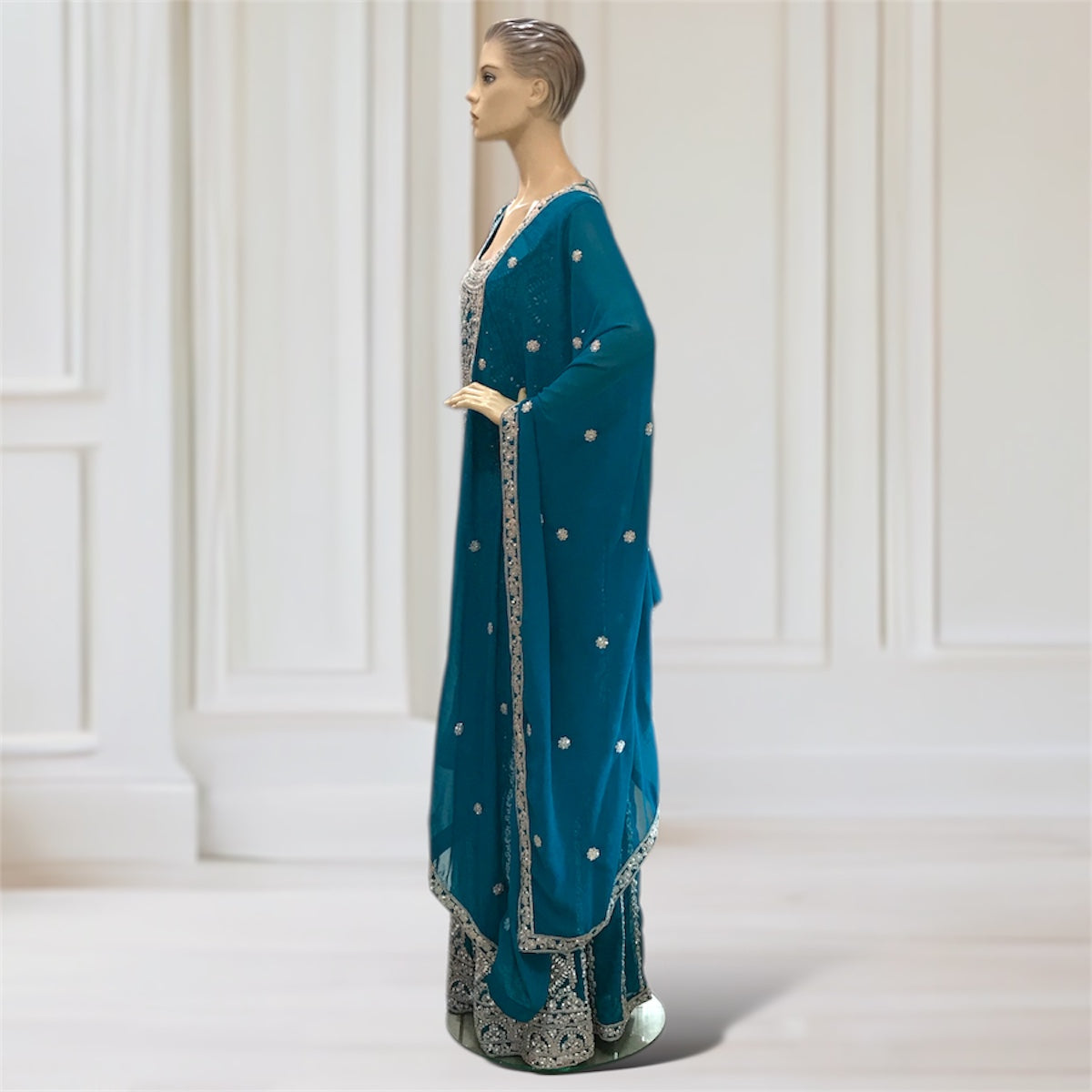 Kurta + Palazzo + Scarf
