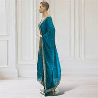 Anarkali + Pant + Scarf