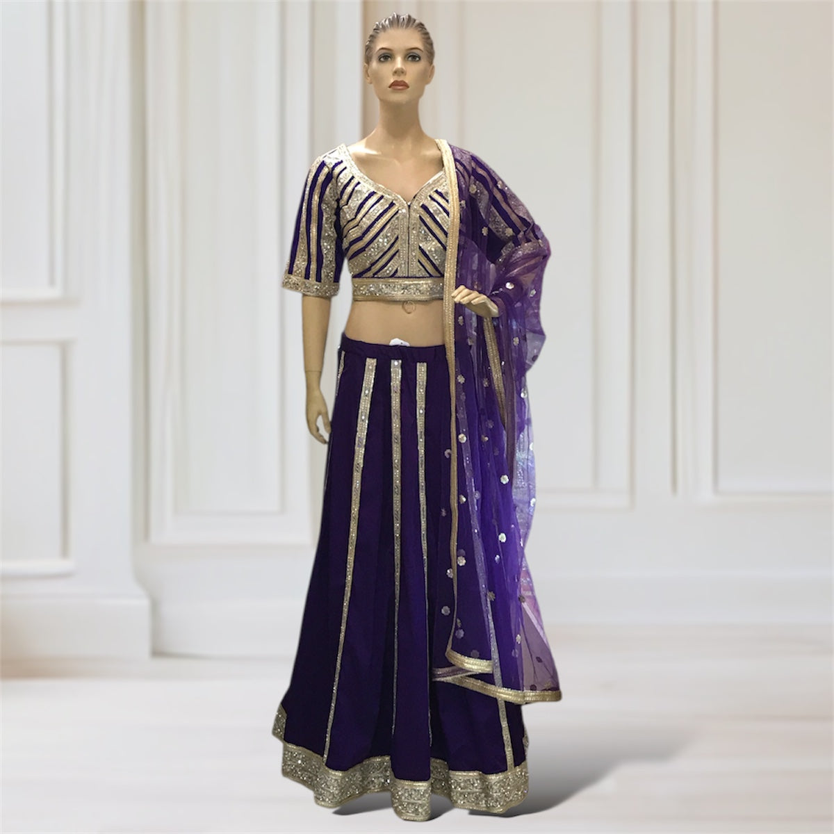 Lehenga + Choli + Scarf