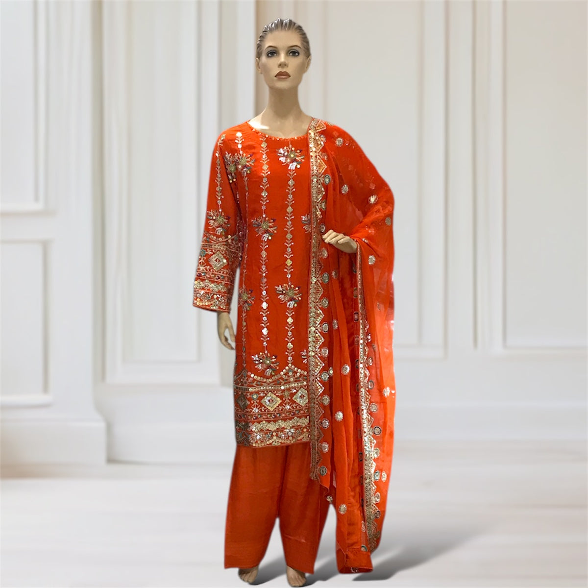 Kurta + Shalwar + Scarf