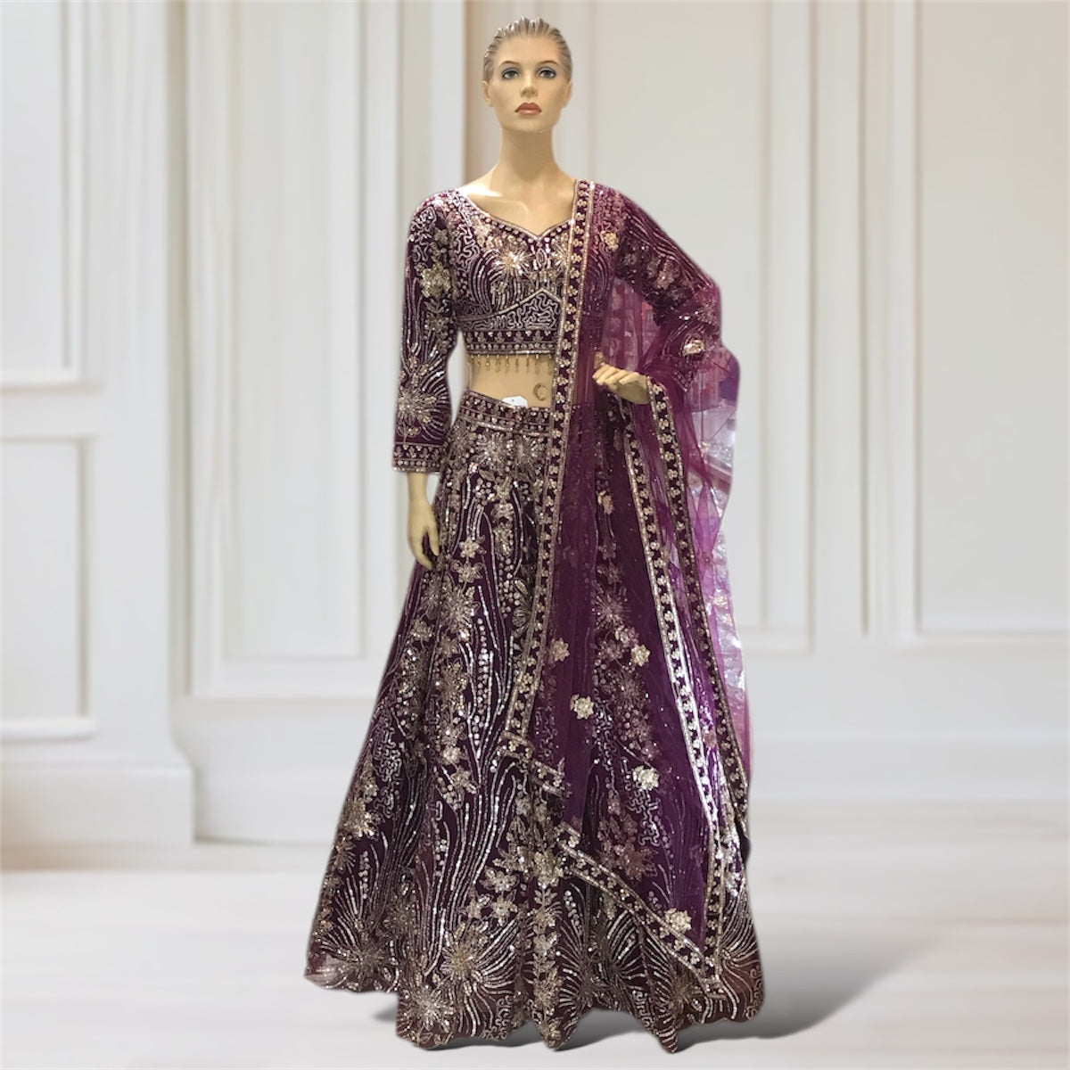 Lehenga + Choli + Scarf