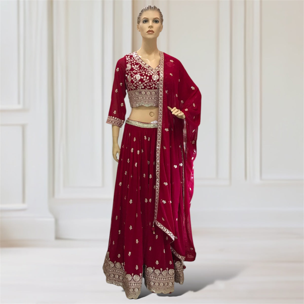 Lehenga + Choli + Scarf