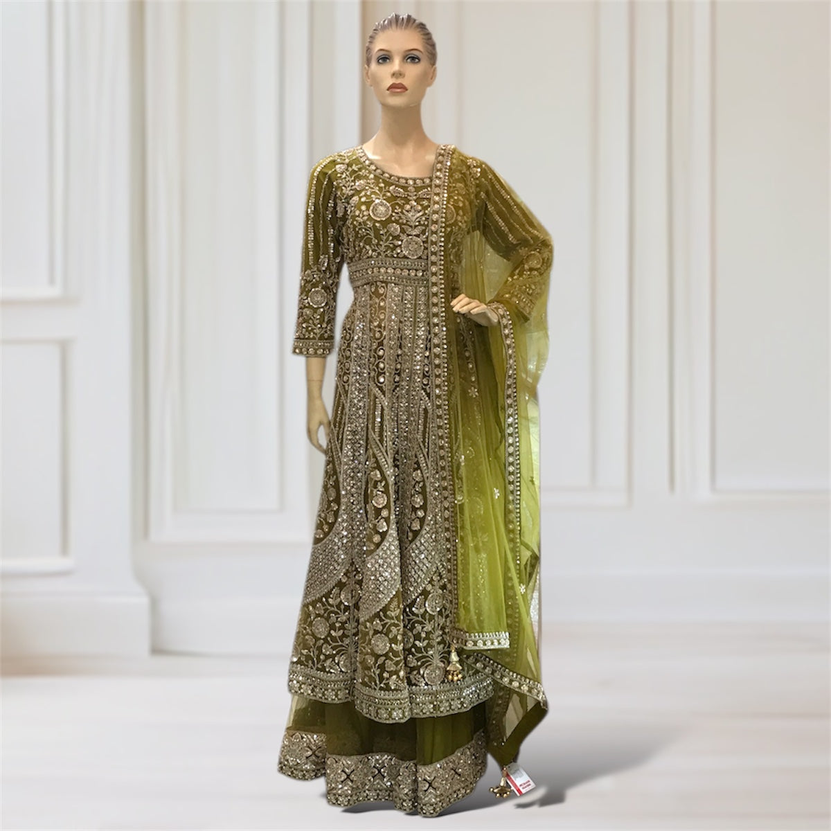 Anarkali + Lehenga + Scarf