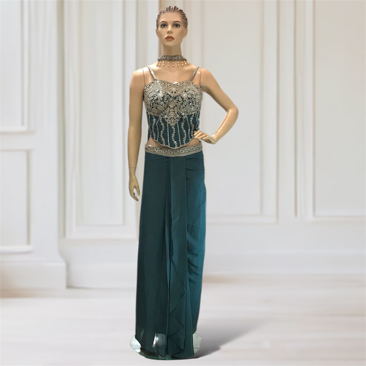 Corset + Drape skirt + Scarf