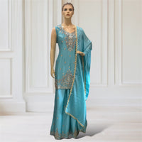 Kurta + Palazzo + Scarf