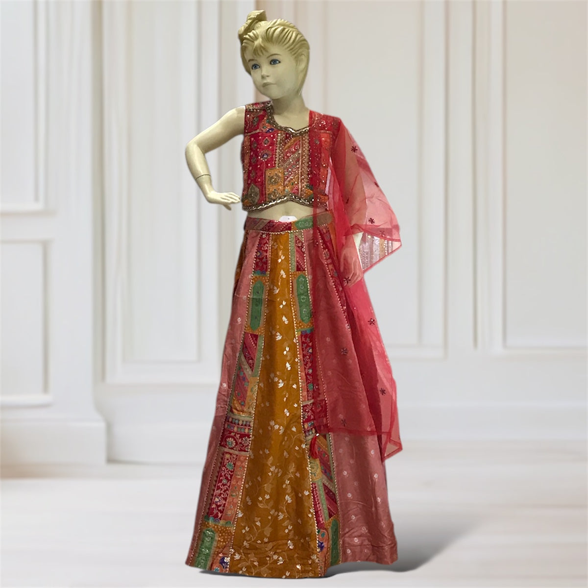 Lehenga + Choli + Scarf