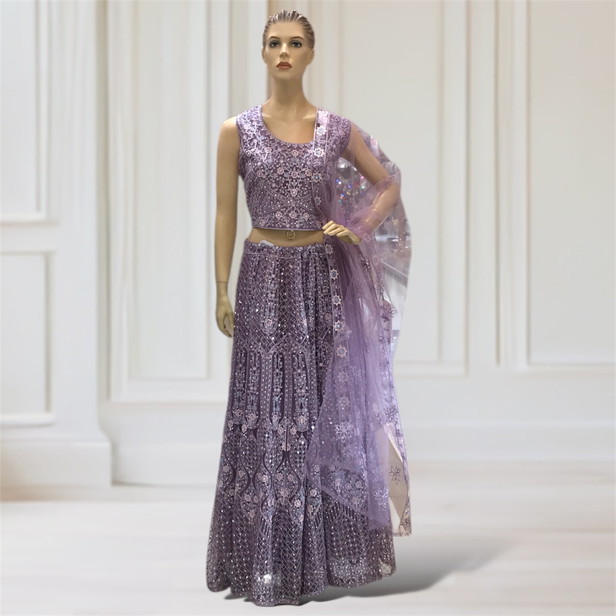 Lehenga + Choli + Scarf