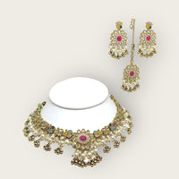 Necklace + Earrings + Tikka