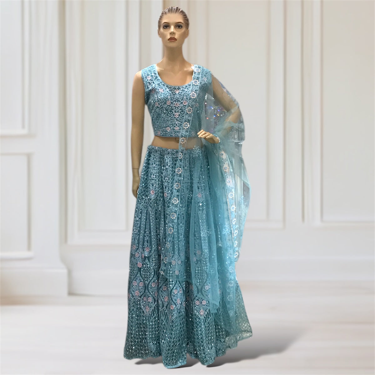 Lehenga + Choli + Scarf