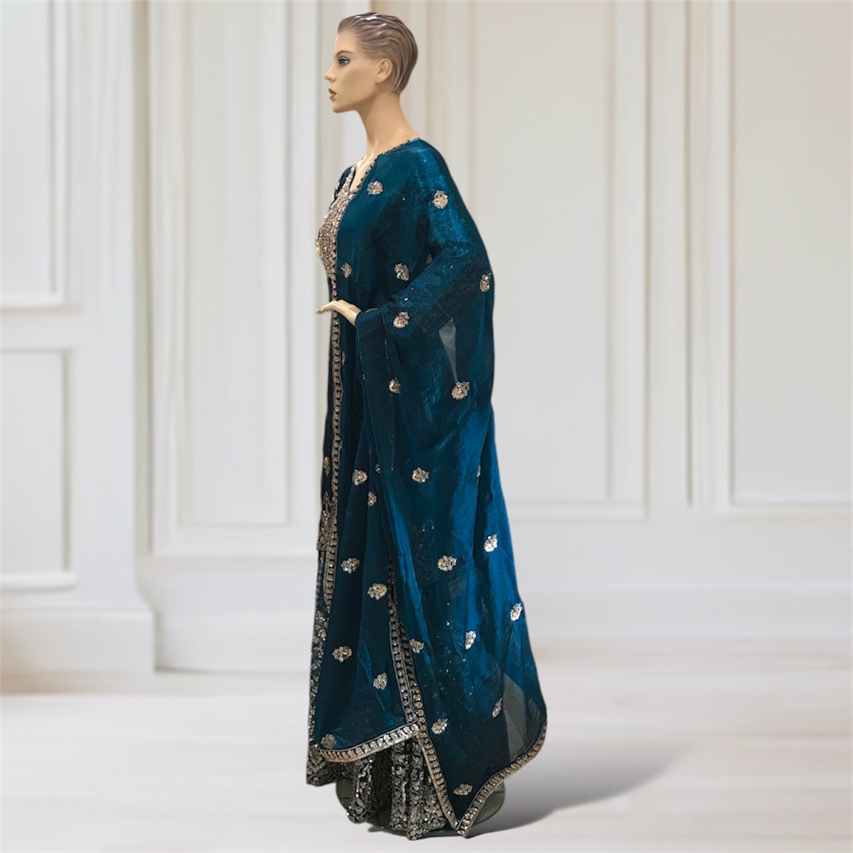 Kurta + Palazzo + Scarf