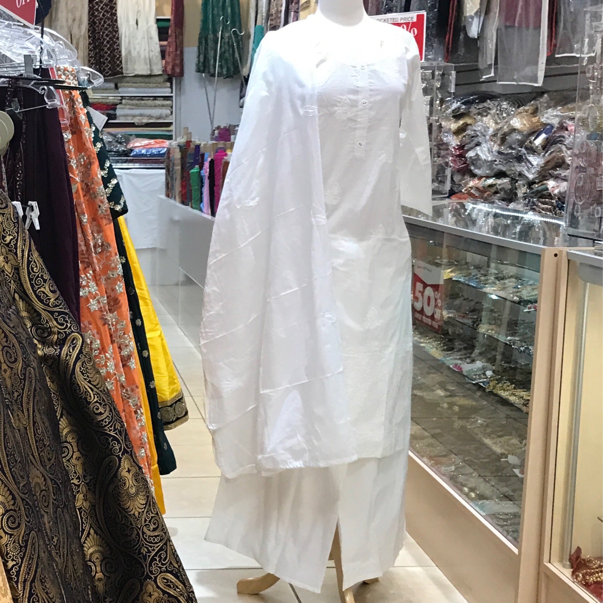 KURTA TROUSER SCARF, SIZE 40