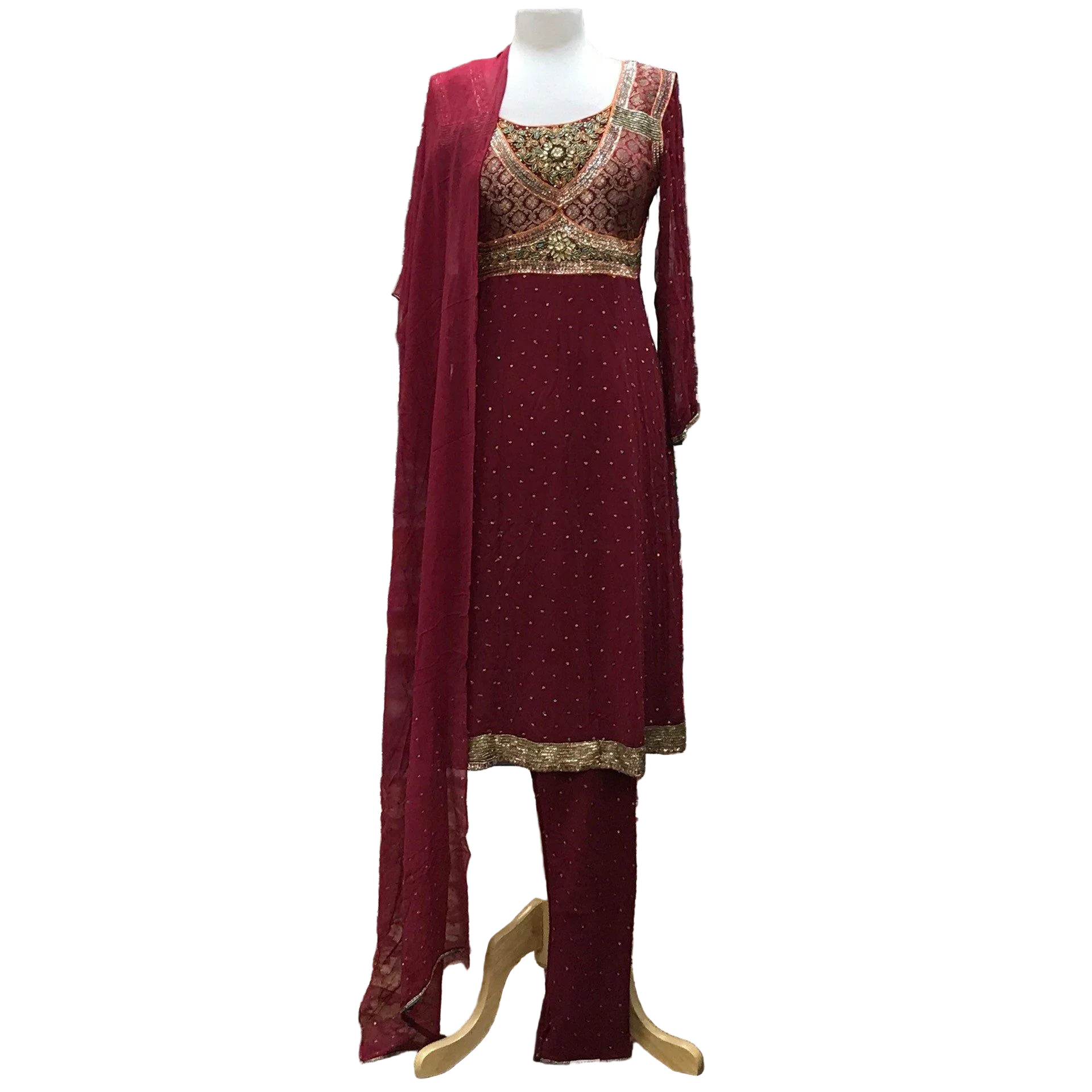 Anarkali Churidar Dupatta Size 40