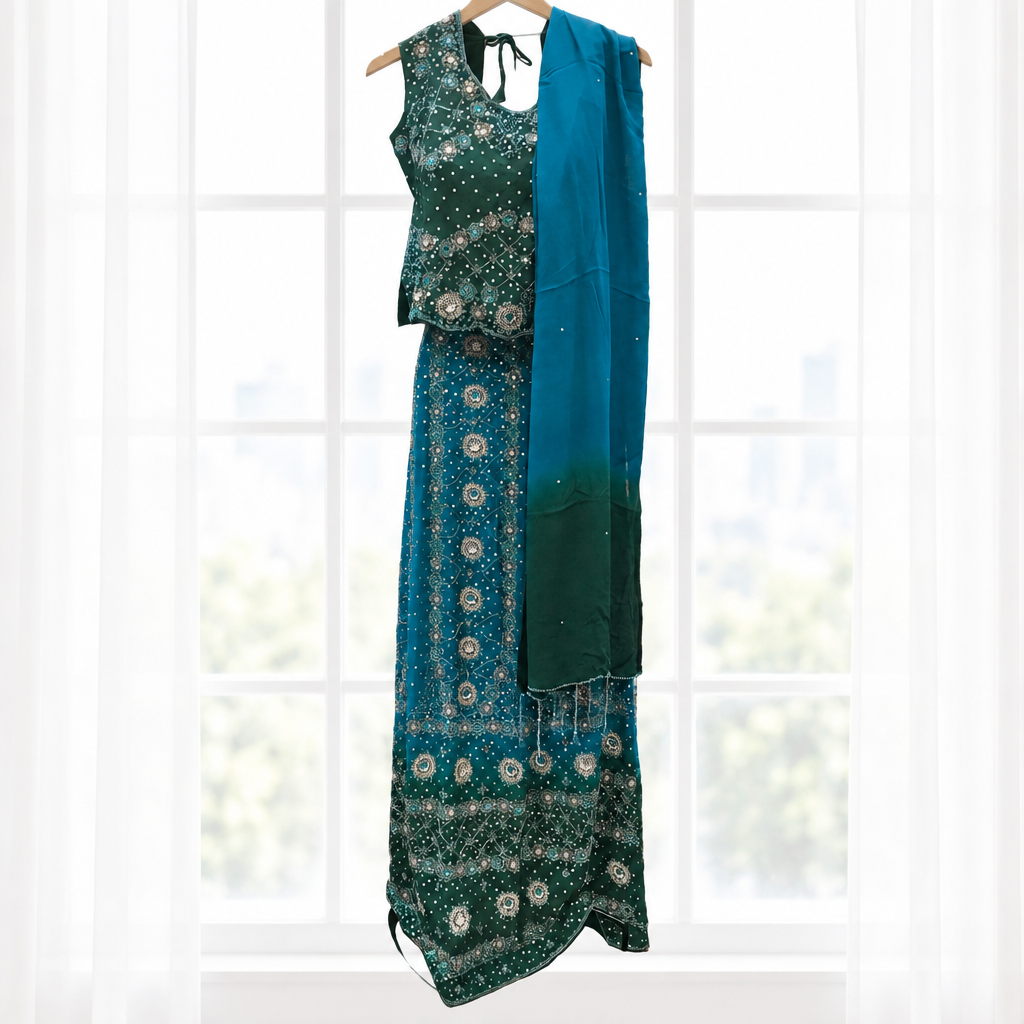 Lehenga +Choli + Scarf Size 34