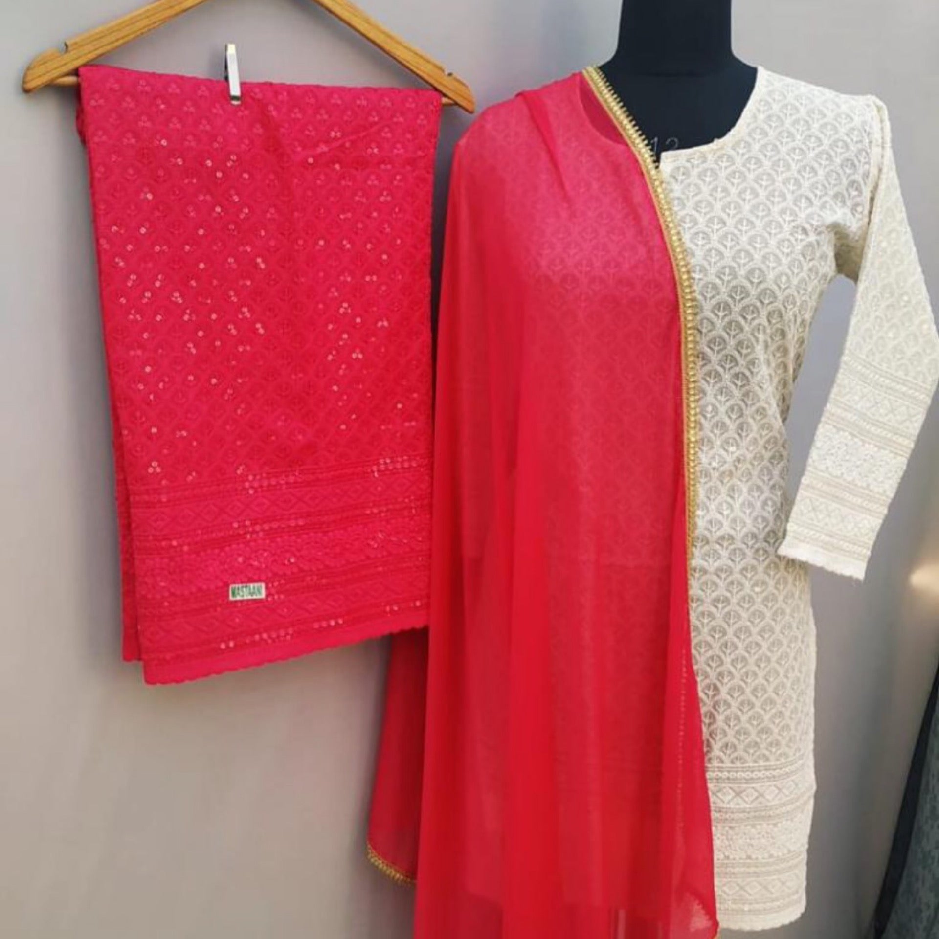 Kurta trouser scarf  size 40