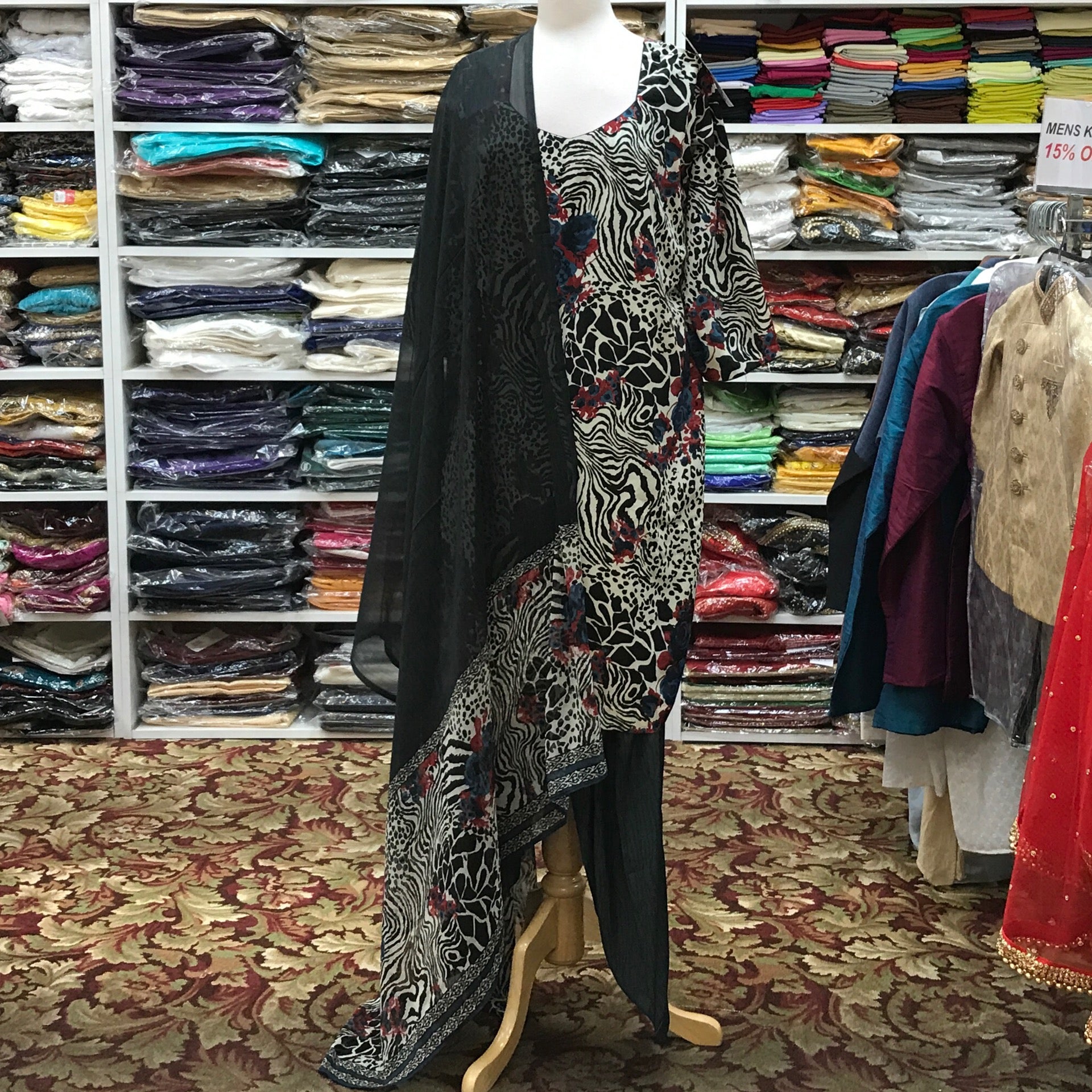 Kurta Shalwar Dupatta Size 48