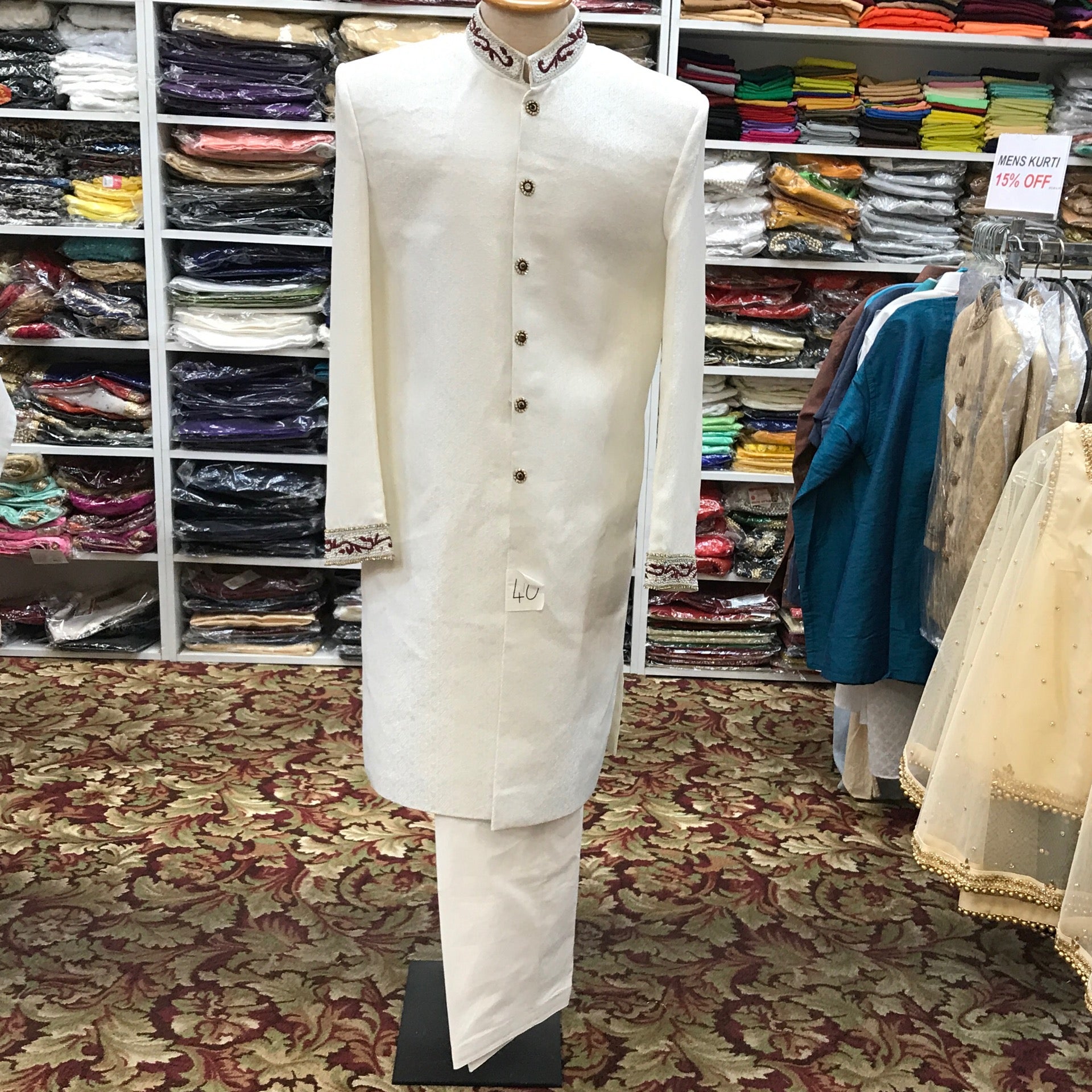 Sherwani shalwar suit size 40