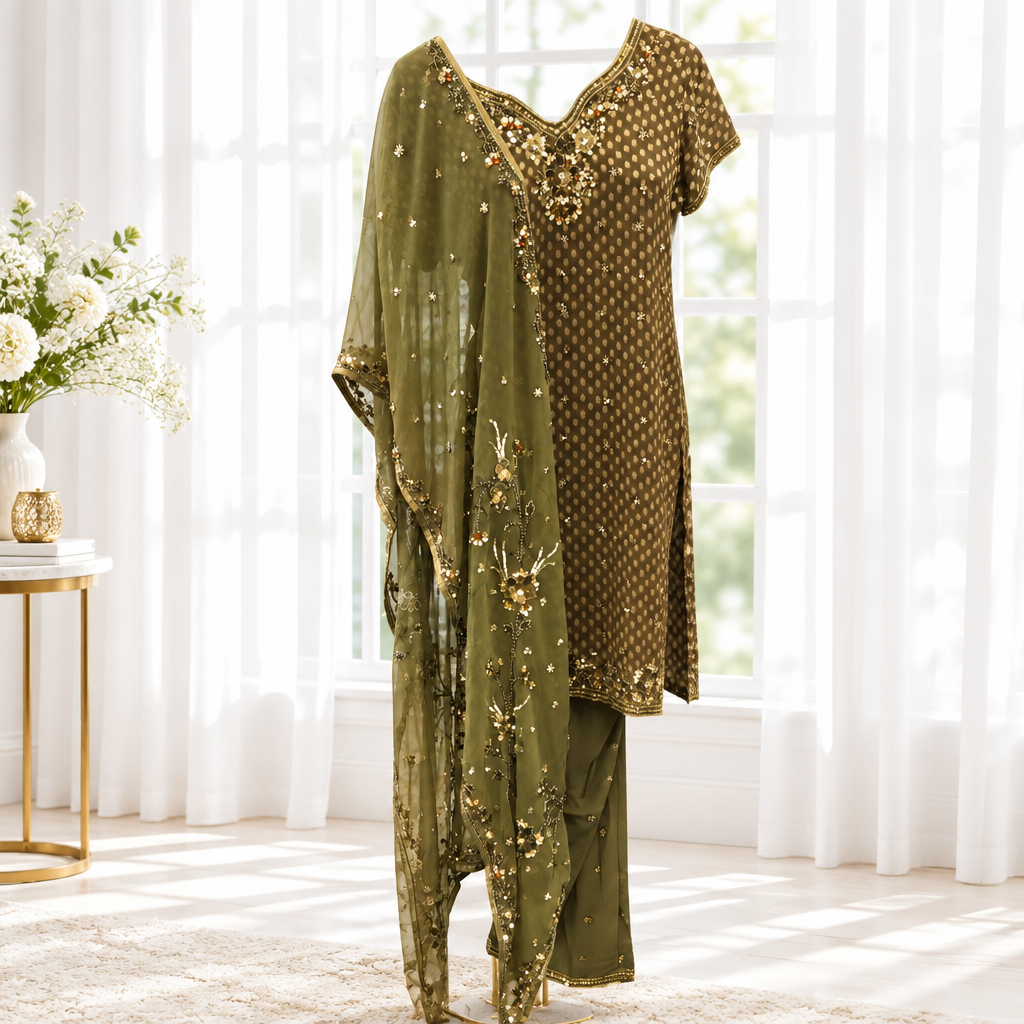 Kurta Shalwar Dupatta Size 38
