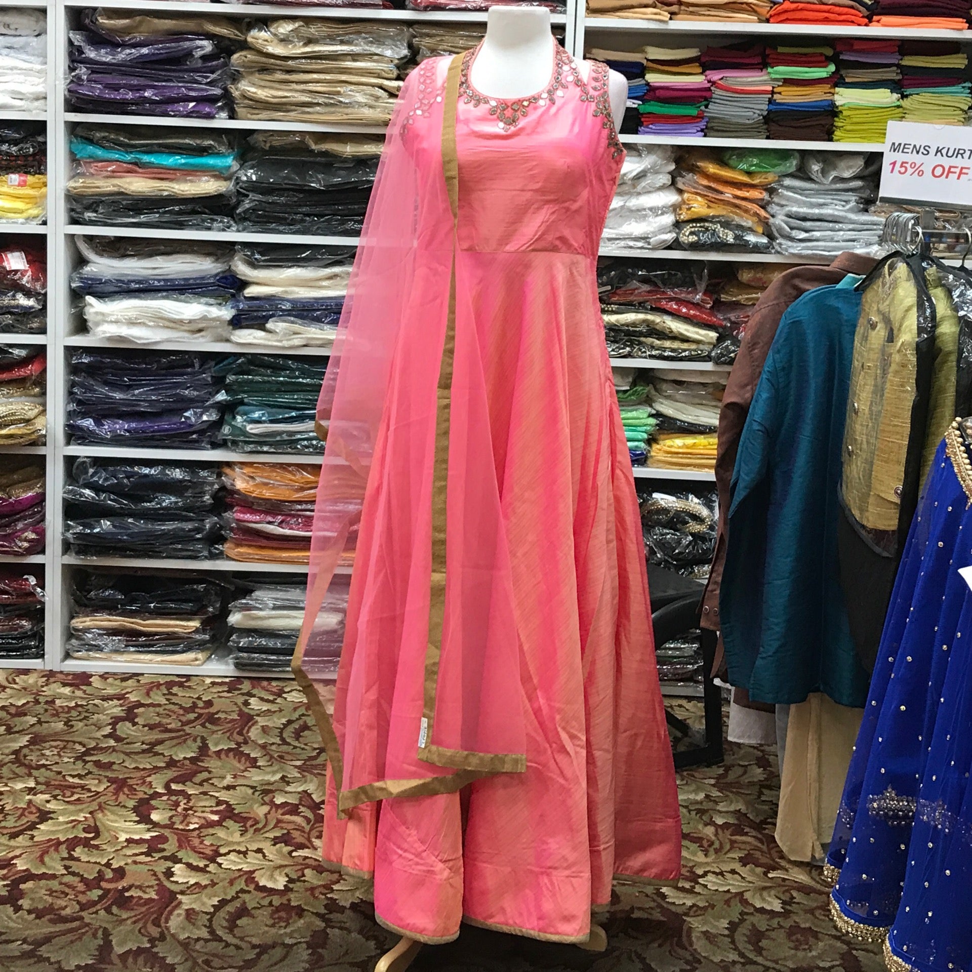 Anarkali Churidar Dupatta Size 42